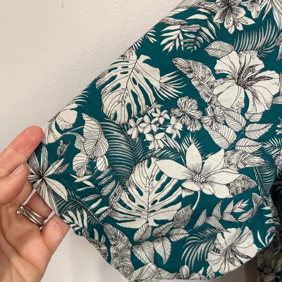 Tori Richard Green Floral Hawaiian Aloha Tropical Cotton Button Shirt 2XL - Picture 6 of 10